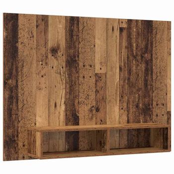 Conjunto De Mueble De Tv 120 X 23,5 X 90 Cm Madera Envejecida Vidaxl
