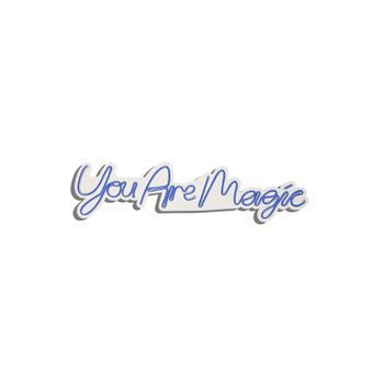 Iluminación Led Decorativa De Plástico You Are Magic Azul 18x69x2 Cm
