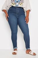 yours jeggings azules grace con bajo remangado mujer curvy y tallas grandes yours