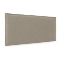 cabecero de lino natural liso con ribete 110x50cm camas 105 - tierra