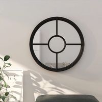 espejo decorativo  espejo de hierro redondo negro para uso interior 60x4 cm cfw480300