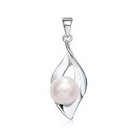 colgante plata 925 hoja con perla