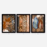 cuadro decorativo enmarcado 3sc29 multicolor 35x45 cm 3 piezas