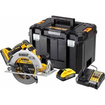 Dewalt Sierra Circular Inalámbrica (18 V, 5 Ah, Diámetro De 190 Mm, Hoja De Sierra Circular Con Batería, Batería Powerstack)