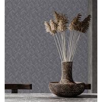 papel pintado vinilico lavable mosaico de madera con textura en relieve - hout 680995 de gaulan - rollo de 10 m x 106 m