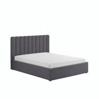 cama con canape abatible 160x200cm de terciopelo gris oscuro savannah