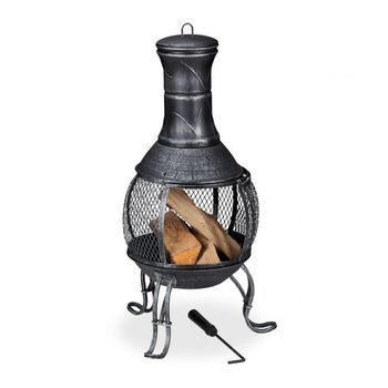 Chimenea Exterior Estilo Mexicano - Grey - 31.8x42.5x42.2cm