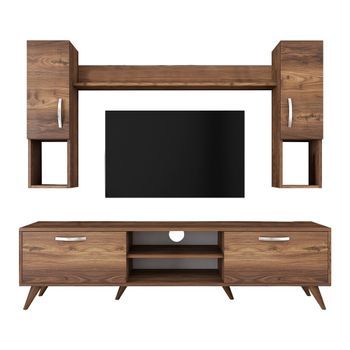 Mueble Tv Con Estante M27-284 Nogal