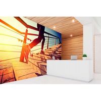 fotomural vinilo running escaleras al mar 350 x 250 cm
