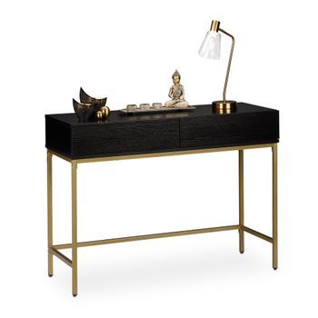 Mesa Consola Con Cajones Negro 25 Kg