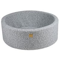 meowbaby piscina sin bolas round seca para ninos boucle gris melange 90x30cm