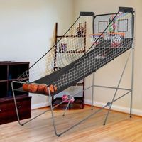 juego de canastas de baloncesto homcom acero 205x110x205 cm negro