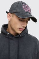 gorra con bordado de eslogan pink