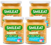 smileat tarrito ca-chi-tos arroz con pavo y verduras 10m 4x220 gr
