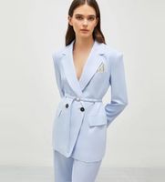 marella para mujer 2513041071200 blazer manisa azul 38 casual lyocell