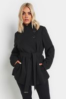 yours chaqueton negro de pano con cierre lateral mujer curvy y tallas grandes yours