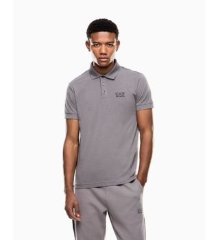EA7 para hombre. 8NPF14_PJVQZ Polo Core Identity gris (XXL), Casual, Algodón, Manga corta