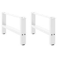 patas para mesa de centro blancas 2 unidades 60 x 30-31 cm acero vidaxl