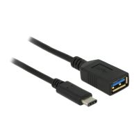 adaptador usb delock 015 m usb 32 gen 2 usb-c a usb-a negro