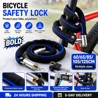 candado de seguridad de alta resistencia para bicicleta de montana y carretera anti-robo de metal de 606585105 cm para motocicleta scooter con llave