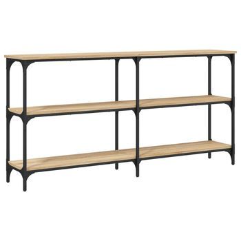 Mesa Consola Madera De Ingeniería Roble Sonoma 150x29x75 Cm Vidaxl