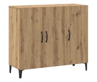 aparador - mueble de almacenamiento de madera de ingenieria roble artisan 90x34x80 cm es3696