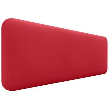 Dhome Cabecero Tapizado Liso Redondeado Polipiel Para Pared Acústicos Cabeceros Absorbentes Cabezal Cama Dormitorio (rojo, 140cm)