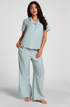 Hunkemöller Pantalones de pijama Crinkled Azul