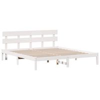cama matrimonial  cama para adulto  estructura de cama blanco 200 x 200 cm madera maciza de pino