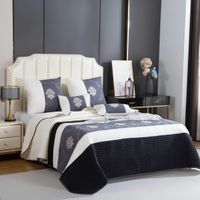 novotextil colcha bouti bordada microfibra 150 gsm r colcha cama 90 105 135 150 180 con fundas de cojin r cubrecama ligero transpirable y decorativo para verano y entretiempo