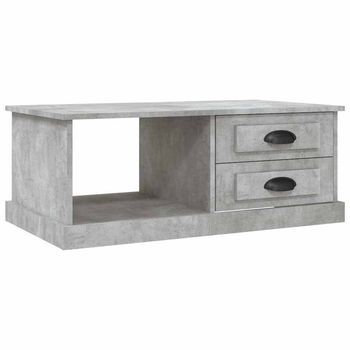 Mesa De Centro Madera Contrachapada Gris Hormigón 90x50x35 Cm Vidaxl