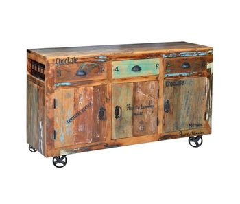 Aparador alexandra house living multicolor madera reciclada 140 x 86 x 40 cm