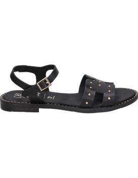 Sandalias Planas Para Mujer Lrk 5577 Negro Con Tachuelas 35