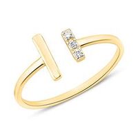 anillo para mujer en oro 14 quilates con diamantes