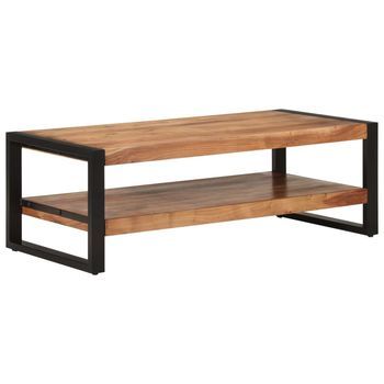 Mesa De Centro Madera Maciza Acacia 120x55x40 Cm Vidaxl