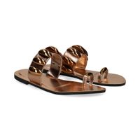 exe sandalias planas mujer - marron talla 38