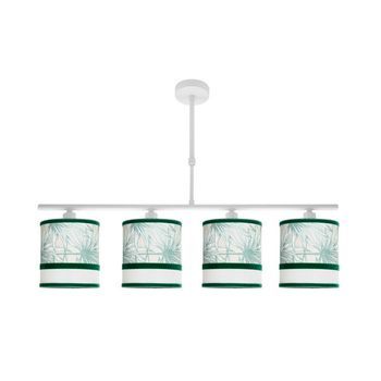 Fabrilamp Lampara Caledonia 4xe14 Blanco Verde Regx75x14cm