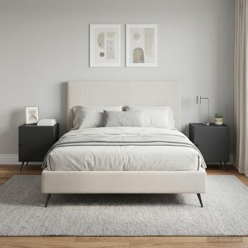 Set De 2 Mesitas De Noche - Mueble De Dormitorio - Madera De Ingeniería - Negro (43x34.5x50cm)