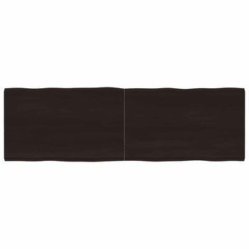 Tablero Mesa Madera Tratada Borde Vivo Marrón 160x50x(2-4) Cm Vidaxl