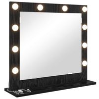 espejo de tocador roble negro 60 x 55 x 18 cm rectangular vidaxl