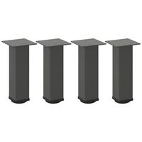 patas para mesa de centro 4 uds  patas para mesa acero antracita 42-44 cm