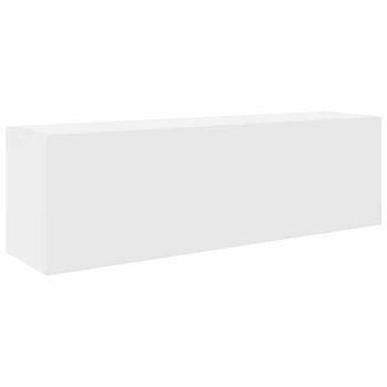 Mueble De Pared De Baño Madera Ingeniería Blanco 100x25x30 Cm