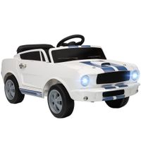 aiyaplay coche electrico para ninos 12v vehiculo infantil con control remoto 24 ghz 2 motores claxon luces led musica blanco