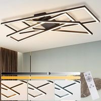 lampara de techo led nettlife para salon color negro 45 w regulable para oficina habitacion infantil