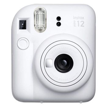 Cámara Instantánea Fujifilm Instax Mini 12 Pack Iconique 20 Hojas Flash Blanco