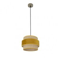 colgante reyes 1xe27 cueronatural-yema regx30x30 cm