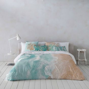 Icehome - Funda Nórdica Estampada Cama 135 - Algodón Extrasuave - Incluye 1 O 2 Fundas De Almohada - Sea Salt