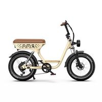 bicicleta electrica retro onesport w77 20 motor de 250 w bateria de 48 v y 18 ah color caqui
