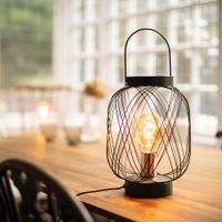wire lantern table lamp