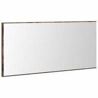 espejo marron 80 x 37 cm vidrio y madera ingenierizada